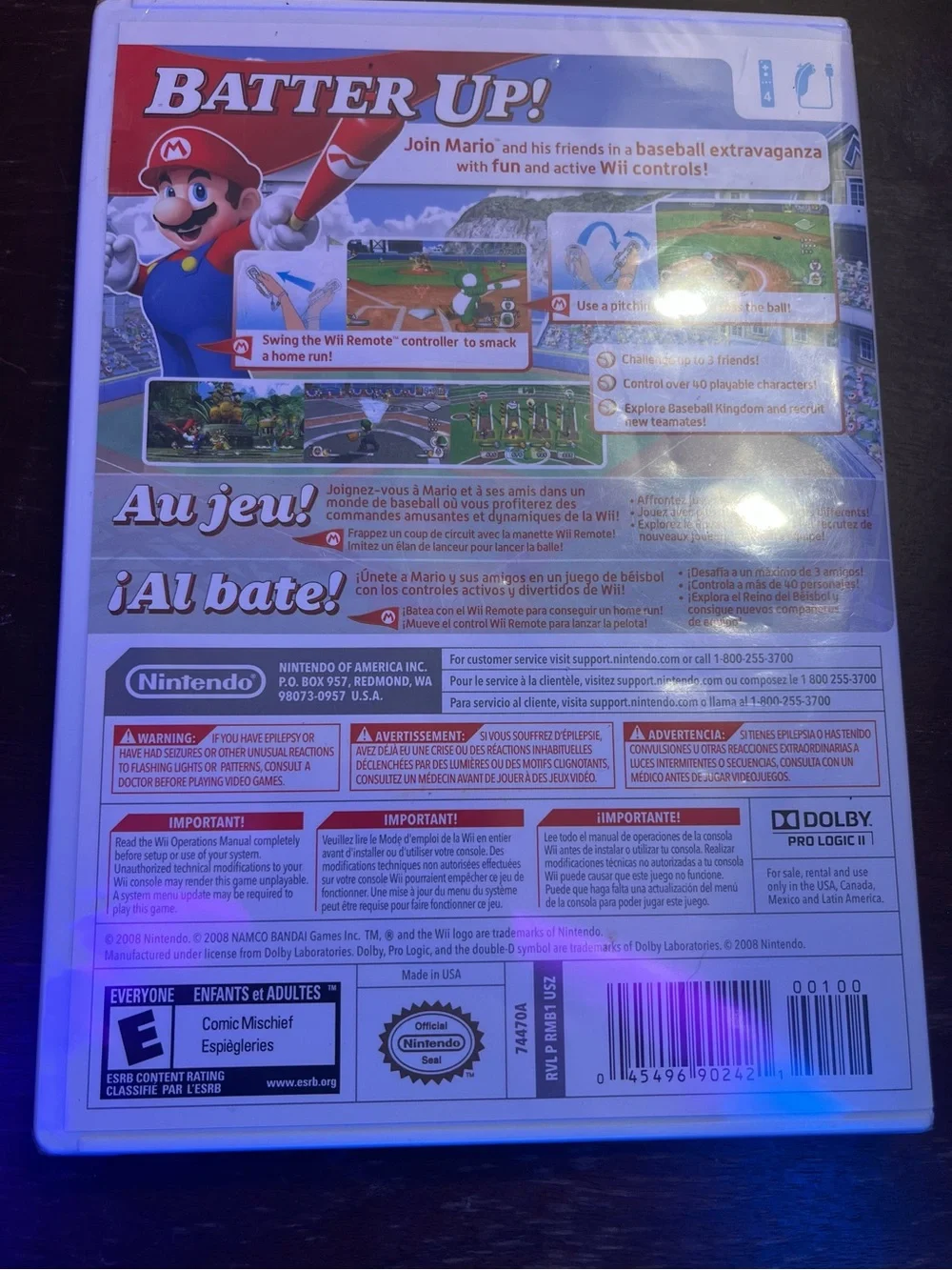 Nintendo Mario Super Sluggers (Red, Blue) - Wii Selects